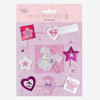 Adesivo 3D Baby Girl  – mix di colori, 