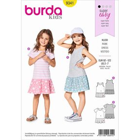 abiti bambina, Burda 9341 | 92 - 122, 