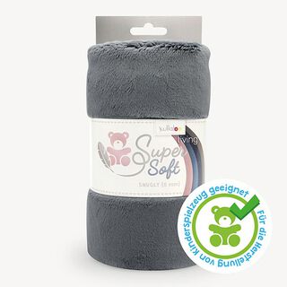 Tessuto peluche SNUGLY [1 m x 0,75 m | altezza pelo: 5 mm]  - grigio scuro | Kullaloo, 