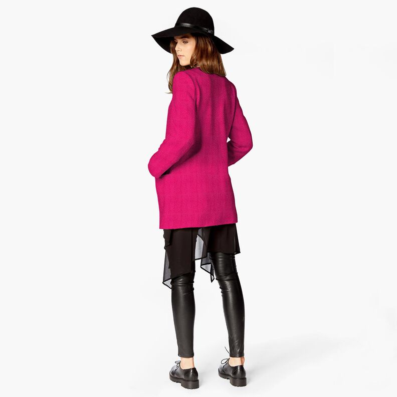 tessuto per cappotti Spina di pesce larga – rosa fucsia acceso, image number 5