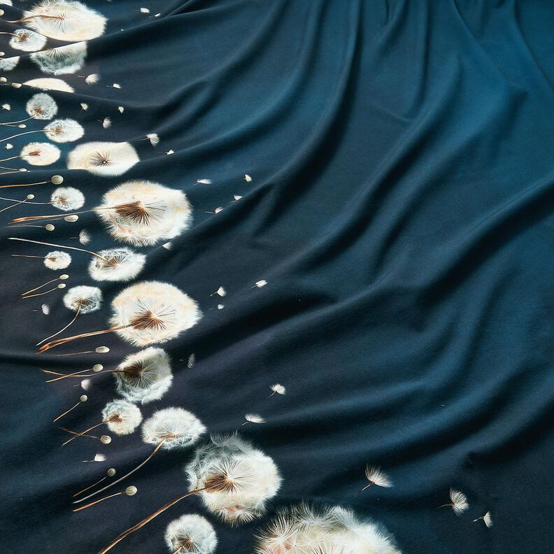 jersey di cotone soffioni tessuto con bordura | Glitzerpüppi – nero-azzurro/mandorla,  image number 2