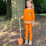 French terry, felpa estiva Tessuto con bordura essere operaio edile un giorno – arancio,  thumbnail number 6