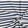 jersey a coste Righe trasversali tinte in filo – bianco lana/blu marino | Resto 100cm,  thumbnail number 3