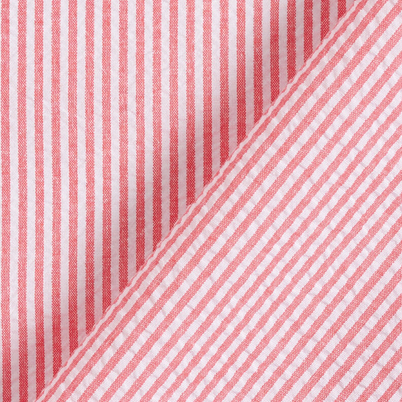 seersucker misto cotone, righe – rosso/bianco lana,  image number 4