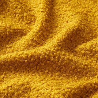 Maglia bouclé liscia – senape, 