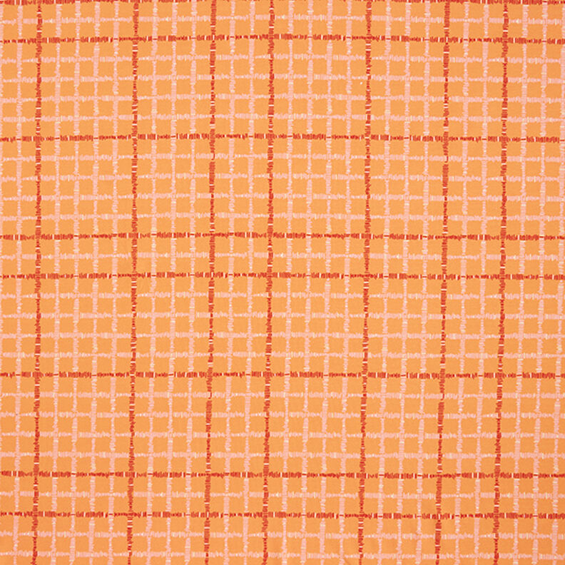 GOTS jersey di cotone quadri | Tula – arancione/terracotta,  image number 1
