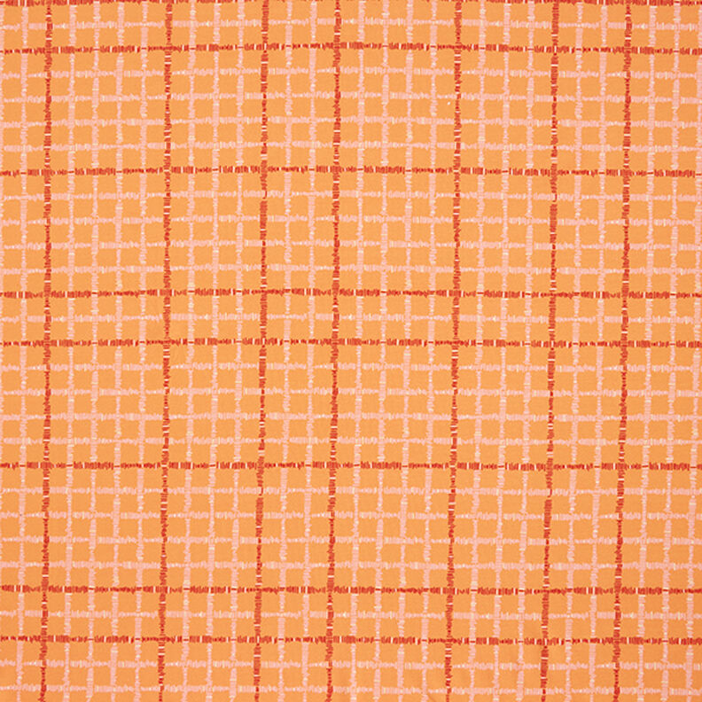 GOTS jersey di cotone quadri | Tula – arancione/terracotta,  image number 1