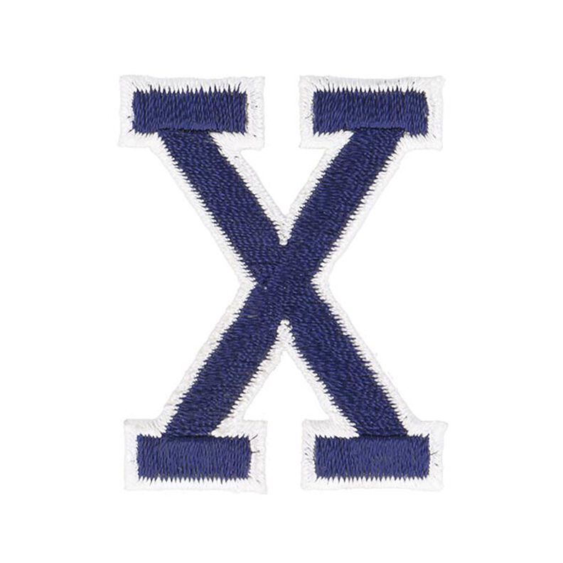 applicazione, lettera X [ altezza: 4,6 cm ] – blu marino,  image number 1