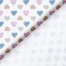 tessuto in cotone popeline teneri cuori – bianco/violetto pastello,  thumbnail number 4