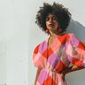 Satin di cotone Large Gingham | Nerida Hansen – corallo/rosa chiaro,  thumbnail number 6