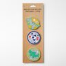 Toppe riflettenti in velcro, confezione da 3 – verde/indaco,  thumbnail number 1