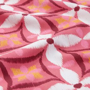 tessuto arredo tessuti canvas Aspetto ricamato grande – pink/avorio, 
