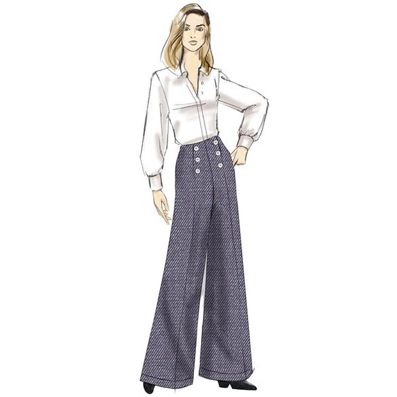 pantalone a vita alta, Very Easy Vogue9282 | 32 - 48,  image number 4