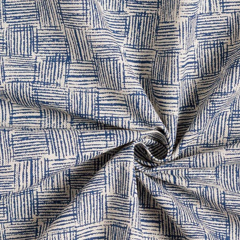 tessuto arredo mezzo panama pennellate – blu marino,  image number 6