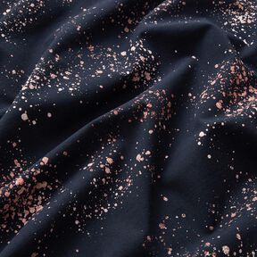 jersey di cotone Riflessi dorati | Glitzerpüppi – nero-azzurro/rosa antico scuro, 