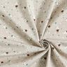 tessuto in cotone popeline Dolci pupazzi di neve – tortora chiaro,  thumbnail number 3