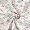 tessuto in cotone percallepiccoli fiori e foglie – rosa/giallo,  thumbnail number 3