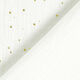 mussola di cotone, macchie dorate sparse – bianco/oro,  thumbnail number 4