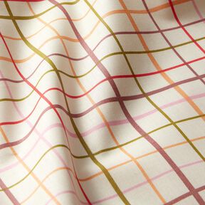 cotone rivestito Quadri variopinti – beige/rosso, 
