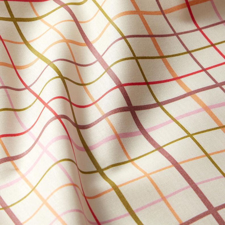 cotone rivestito Quadri variopinti – beige/rosso,  image number 3