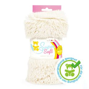 tessuto peluche a pelo lungo SHAGGY [1 M X 0,75 M | Flor: 20 MM] - bianco sporco  | Kullaloo, 