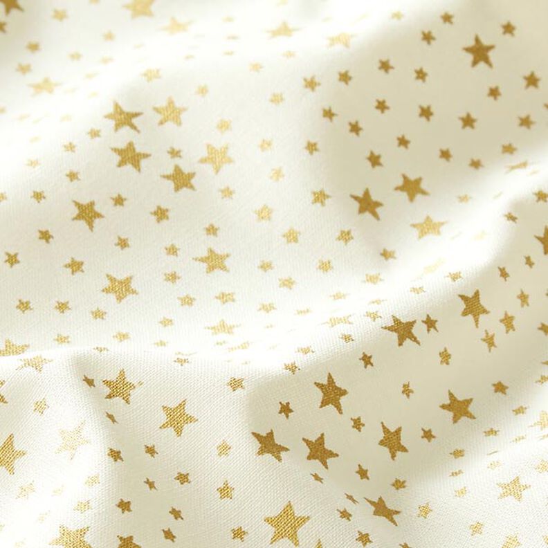 tessuto in cotone cretonne cielo stellato natalizio, piccolo – bianco,  image number 2