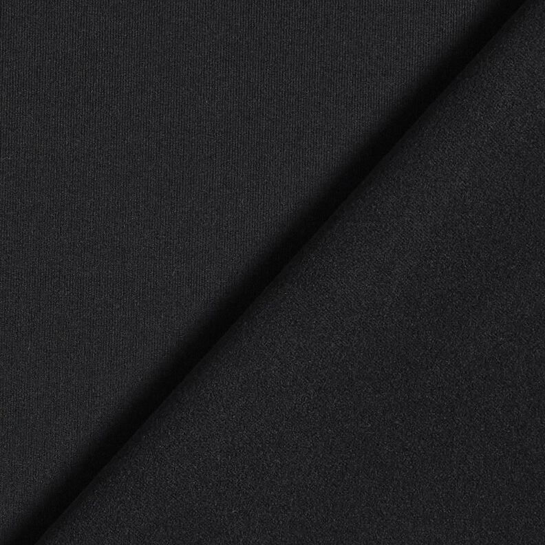 Jersey cardato con interno in tinta unita – nero,  image number 3