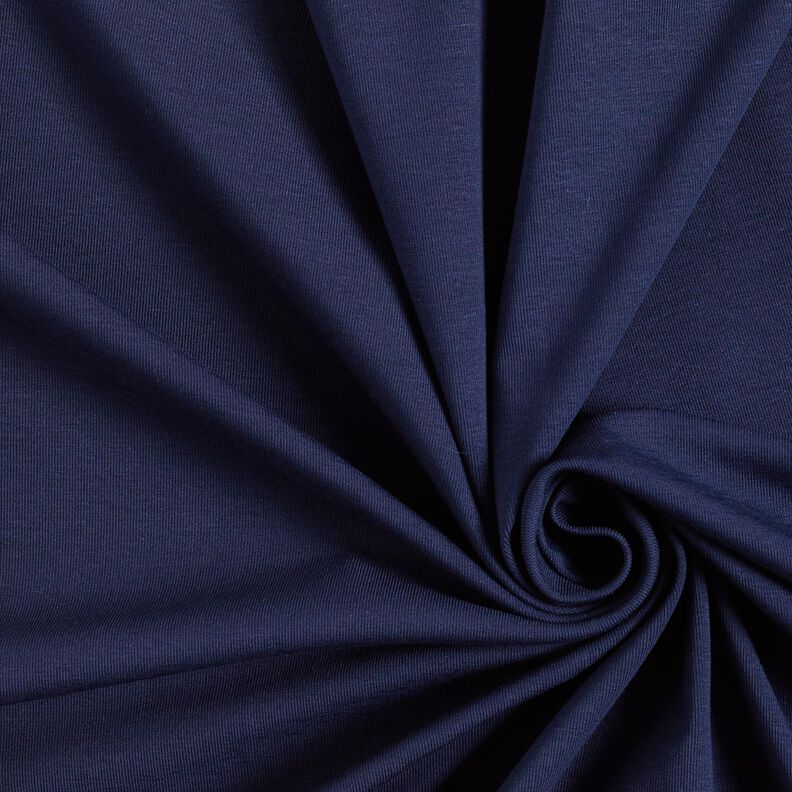 Jersey di viscosa in tinta unita – blu notte,  image number 1