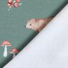 GOTS French terry, felpa estiva Orso, cervo, scoiattolo stampa digitale – verde scuro,  thumbnail number 4