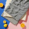 Cotone lavorato a maglia grossa con pois astratti – bianco/blu marino,  thumbnail number 6