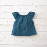 mussolina / tessuto doppio increspato piccoli pois – colore blu jeans/bianco,  thumbnail number 6