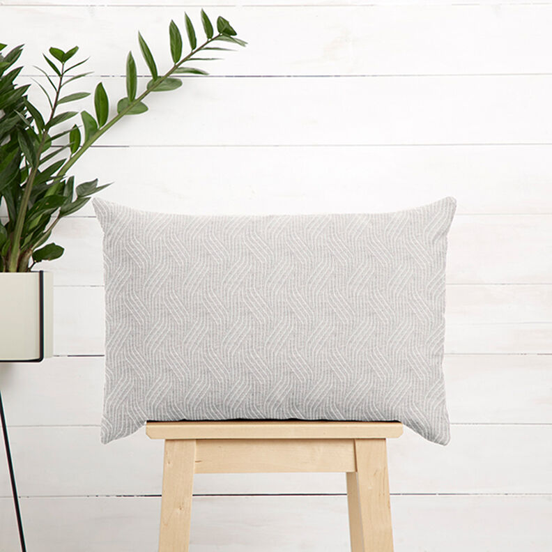 tessuto arredo jacquard, linee ondulate – grigio chiaro,  image number 9