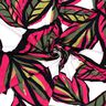jersey di viscosa grandi foglie – rosa fucsia acceso/blu notte,  thumbnail number 3