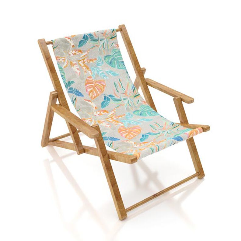 Tessuti da esterni canvas foglie tropicali – corallo,  image number 10