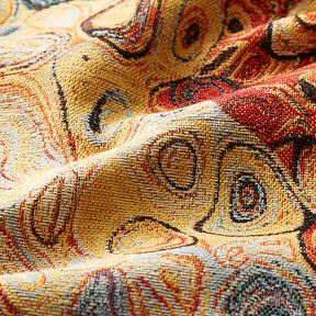 Gobelin jacquard arte astratta – blu/rosso/giallo, 