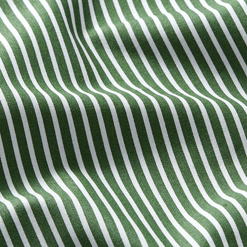 popeline di cotone strisce – verde scuro/bianco,  image number 2