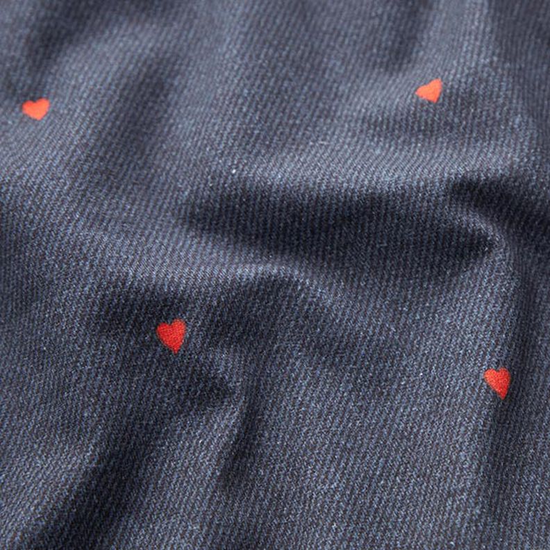 jersey di cotone Cuori con aspetto jeans stampa digitale – grigio blu/rosso fuoco,  image number 2