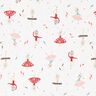 tessuto in cotone cretonne Animali danzanti – bianco/rosso,  thumbnail number 1