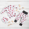 jersey di cotone Conchiglie Metallico – bianco/rosso,  thumbnail number 7