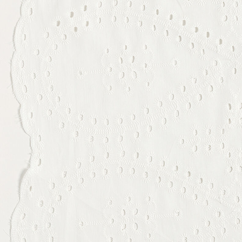 tessuto in cotone, ricami a giorno, gocce – bianco,  image number 5
