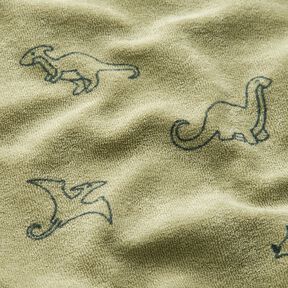 Maglia in spugna Dinosauri – greige, 