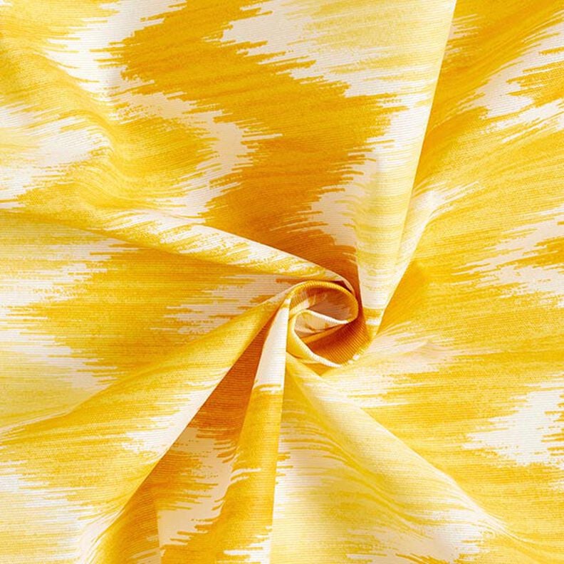 cotone rivestito, stampa ikat – giallo/bianco,  image number 3