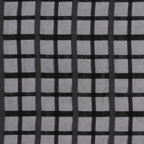 chiffon Finestra a quadretti – nero,  chiffon Finestra a quadretti – nero,
