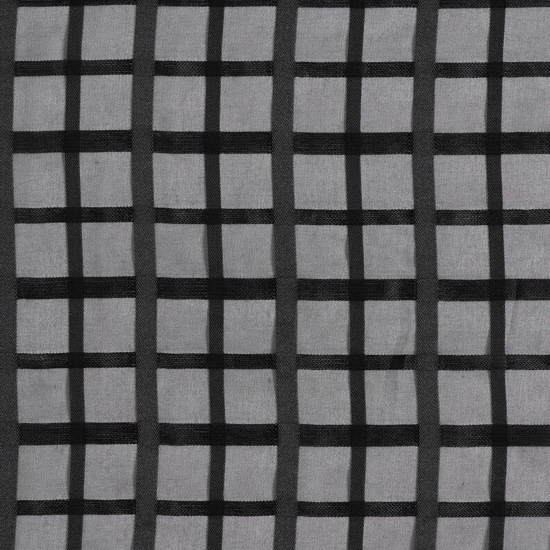 chiffon Finestra a quadretti – nero, image number 1
