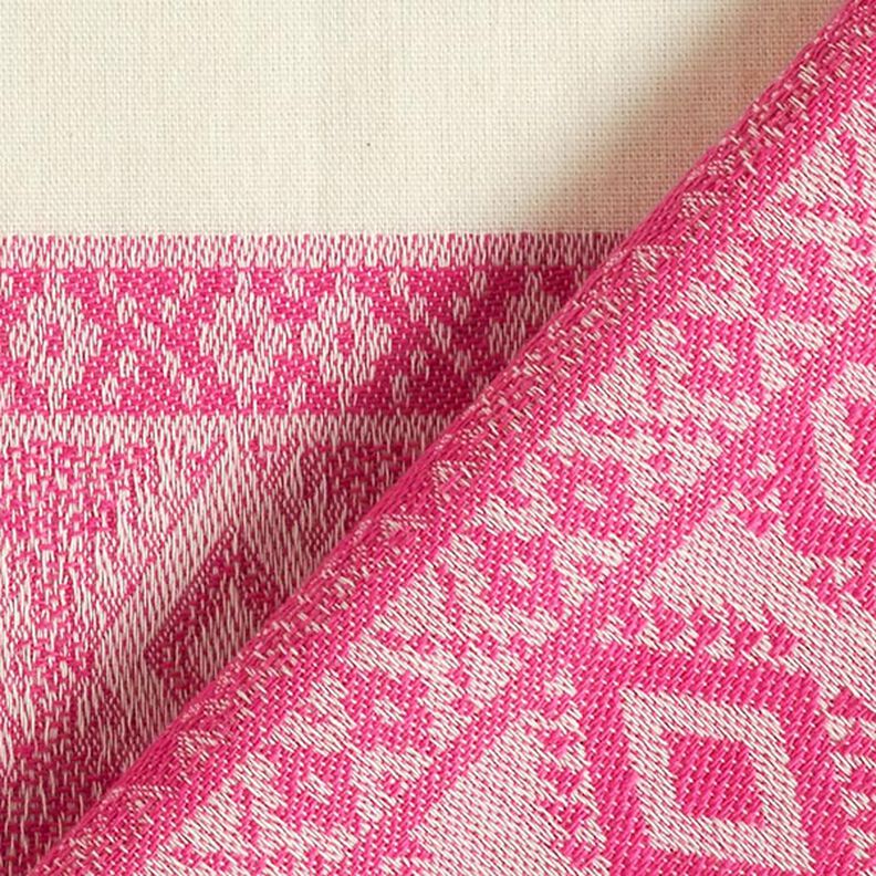 fine tessuto in cotone, motivo a losanghe – bianco lana/pink,  image number 4