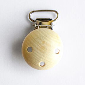 Catenella portaiuccio con clip in legno – naturale, 