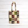 tessuto arredo gobelin Patchwork autunnale – beige chiaro/rosso carminio,  thumbnail number 6