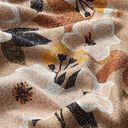 tessuto in maglia fine, fiori con dettagli glitter – beige scuro, 