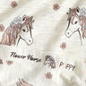 jersey di cotone Glitter cavalli e fiorellini – naturale/argento,  thumbnail number 5
