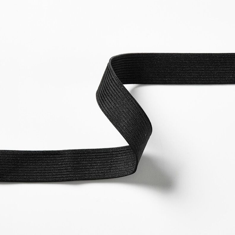 Nastro elasticizzato liscio [3 m | 20 mm] &ndash; nero,  image number 2